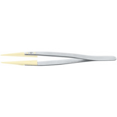 Brucelles avec embouts remplaçables en Delrin, pointes 00, longueur 130 mm