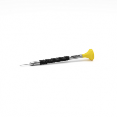 Tournevis d'horloger en acier inox, Ø 0.80 mm,  avec membrane en élastomère, tête ergonomique en matière synthétique POM autolubrifiant