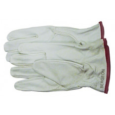 Gants de travail en cuir, couleur chrome, taille M