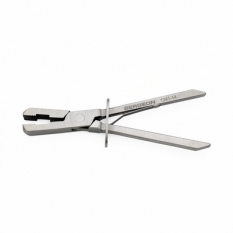 Pince à bouts ronds en acier fondu poli, articulations entrepassées, mâchoires striées, longueur 130 mm