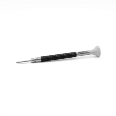 Tournevis d'horloger en acier inox, Ø 1.40 mm,  avec membrane en élastomère, tête ergonomique en matière synthétique POM autolubrifiant