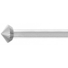 Fraise de forme à denture fine, en acier outil, Ø tige 2.35 mm, angle 70°, longueur 44.5 mm, Ø  4.00 mm