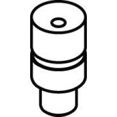 Tasseau en acier trempé, concave, percé, Ø 9.00 mm, trou 2.00 mm