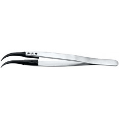 Brucelles en acier avec embouts remplaçables en teflon, pointes 7, longueur 130 mm