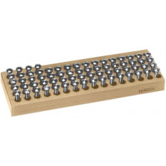 Assortiment de 68 pinces americaines en acier sur socle bois