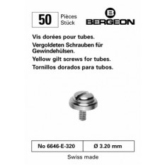 Vis en laiton dorée, Ø 3.20 mm, en paquet de 50 pièces