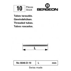 Tube taraudé en laiton doré, Ø 1.50 mm, longueur 12 mm