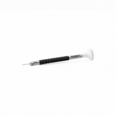 Tournevis d'horloger en acier inox, Ø 0.60 mm,  avec membrane en élastomère, tête ergonomique en matière synthétique POM autolubrifiant
