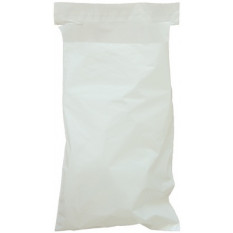 Sacs poubelle en PE blanc, ruban auto-adhésif pour fixation, 1.5 l, 200 x 300 mm, en paquet de 1000 pièces