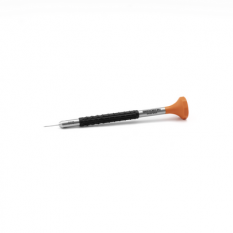 Tournevis d'horloger en acier inox, Ø 0.50 mm,  avec membrane en élastomère, tête ergonomique en matière synthétique POM autolubrifiant