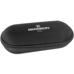 Black travel case with hard shell with nylon coating, zipper and removable foam, dimensions: 162 x 75 x 55 mm