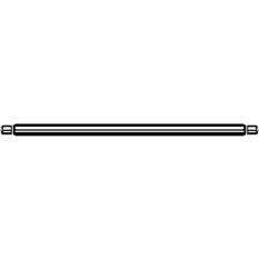 Simple stainless steel bar with 2 pivots, length 10 mm, Ø 1.00 mm, pivot Ø 0.70 mm