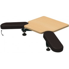 Ergonomic armrest with height adjustment, fixing to all types of work plans