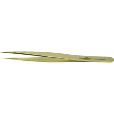 Precision tweezers in brass for watchmaker's and jewellers, length 130 mm