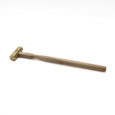 Watchmaking hammer, wooden handle, brass head, 60 x 230 mm