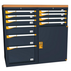 MASTER double cabinet, with 6 drawers, on wheels
