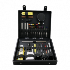 Master service tool case in plastic, for changing batteries and length of bracelets and the opening and closing of screwed boxes.