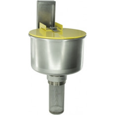 Stainless steel funnel with safety lid, 2 l