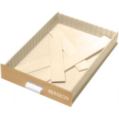 Slide drawer with 4 separation board, 300 x 460 x 80 mm Bois-Horlogerie