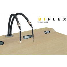 Air-Vacuum biflex for workbench, steel tubes garnished, with 1 blower and 1 brush