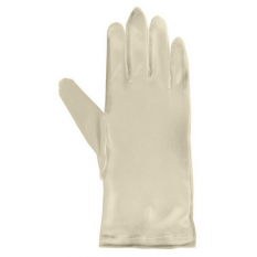 Microfiber gloves, ivory color, size s