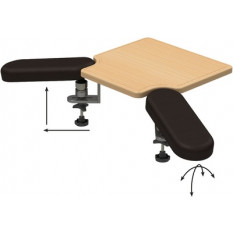 Ergonomic 3D adjustment armrests, fixing to all types of work plans