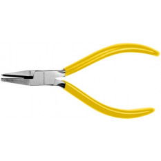 Pliers with a convex side and a concave, in polished steel, interteaded joints, plastic branches, length 130 mm
