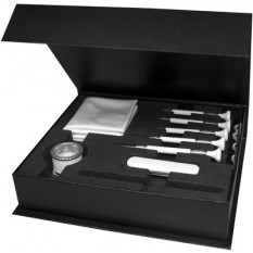Black & White tool box, for changing batteries and length of bracelets and the opening and closing of screwed boxes.