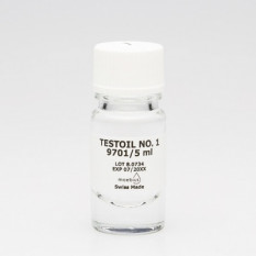 MOEBIUS-Testöl Nr. 1, um eine Oberfläche auf Epilam zu prüfen, in einer 5-ml-Flasche