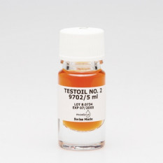 MOEBIUS-Testöl Nr. 2, um die Wirksamkeit von Epilam auf einer Oberfläche zu prüfen, in einer 5-ml-Flasche