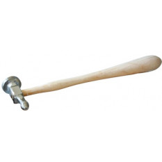 Hammer Ziseleure, Holzheft mit gebogenem Griff, Stahlkopf, flache Stirnseite, 55 x Ø 22 mm