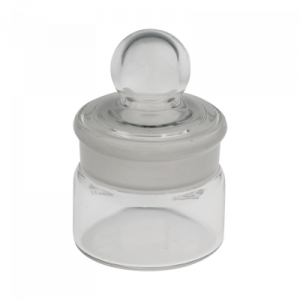 Benzine cup with ground lapped cover, height 30 mm, Ø 35 mm, 15 ml