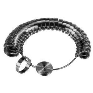 Gauge for broad wedding rings, nickel -plated metal