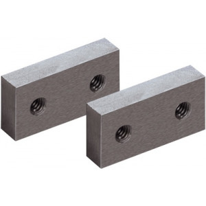 Pair of smooth steel jaws rectified