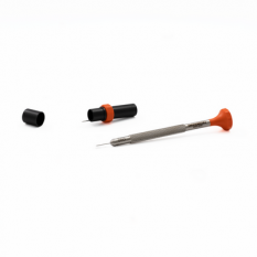 Watchmaker's Screwdriver Ergonomic  in Steel, Ø 0.50 mm, with 2 spare blades in plastic tube