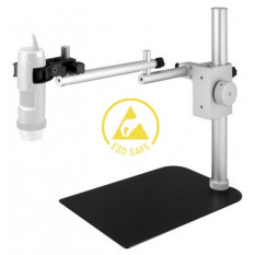 Dino-lite support for digital microscope, in stainless steel and light aluminum, antistatic, 220 x 150 x 270 mm