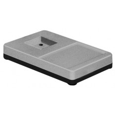 Table base alone light gray, 265 x 165 x 42 mm, for foot of 60 x 60 mm