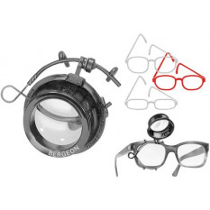 Local magnifying glass in synthetic material for ARY Standard glasses no 1.5, magnification 6.7 x
