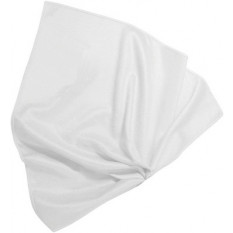 White microfiber fabric, 240 gm2, 80% polyester, 20% polyamide, 300 x 300 mm, in a pack of 20 pieces