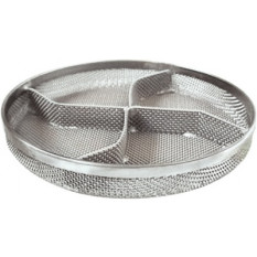 Basket in stainless steel for machine Elmasonic, with 4 slots, Ø 80 mm, height 10 mm