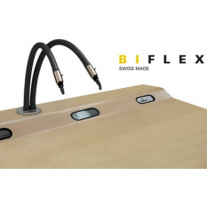 Air-Vacuum Biflex for workbench, garnished steel tubes, simplified version, without blows and without a vacuum pencil