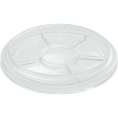 Transparent tray, 6 divisions, Ø int. 88 mm