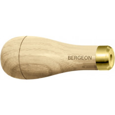 Pear Form Handle in Wooden, brass ferrule, Ø 35 mm