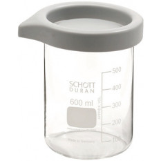 Glass cleaning jar with lid, Ø 80 mm for Elmasonic 10