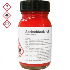 Red protective varnish, for all galvanization work, 100 ml