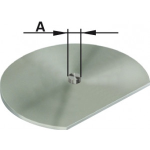 Steel intermediate plaque for off -center, Ø 5.00 mm