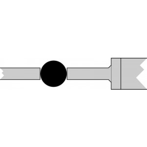 Pair of keys, in hard metal, for micrometers, Ø 1.00 mm