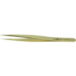 Precision tweezers in brass for watchmaker's and jewellers, length 130 mm