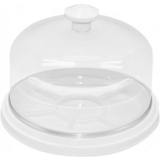 Transparent Cover in plastic, 6 divisions, Ø int. 88 mm, height under cover 45 mm, for watchmaker's