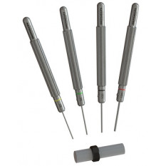 Set of 4 Pin extractor in steel, for watchmaker's